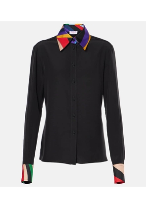 Pucci Silk crepe de chine polo shirt