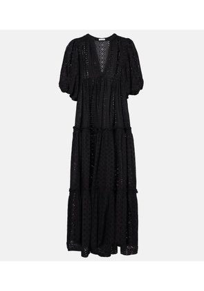 Poupette St Barth Tiered cotton midi dress