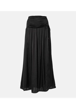 Poupette St Barth Carla satin maxi skirt