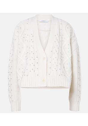 Max Mara Musica cable-knit wool and cashmere cardigan