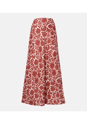 Faithfull Antibes printed linen maxi skirt