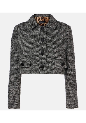Dolce&Gabbana Cropped wool-blend tweed jacket