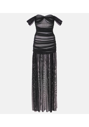 Norma Kamali Walter Pickleball off-shoulder gown