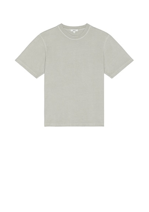 AGOLDE Asha Mock Neck Tee in Reflect - Grey. Size L (also in S, XL/1X).