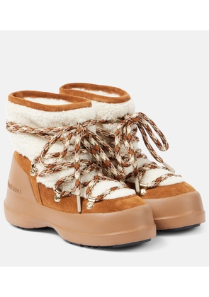 Moon Boot Luna Low shearling and suede snow boots