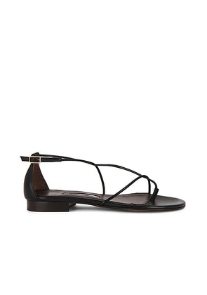 Emme Parsons String Sandal in Black Nappa - Black. Size 35 (also in 41).