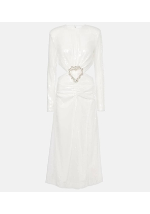 Rotate Bridal sequined cutout midi dress