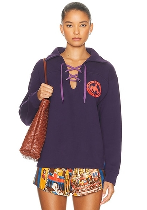 BODE Pet Pullover Sweater in Dark Purple - Purple. Size M (also in S, XS).
