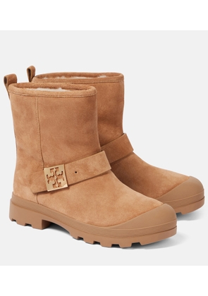 Tory Burch Mellow shearling-lined suede platform ankle boots