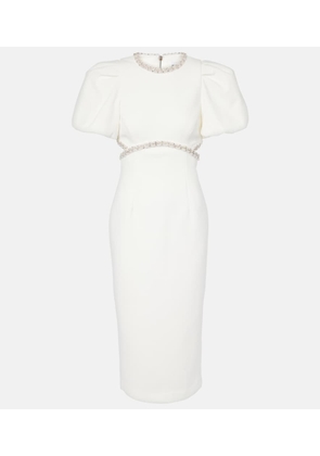 Rebecca Vallance Bridal Alicia embellished crepe midi dress