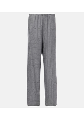 Toteme Monogram flannel pajama pants