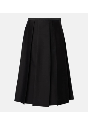 Toteme Pleated wool and silk midi skirt