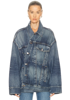 AGOLDE Reworked Wayne Jacket in Illuminate - Blue. Size L (also in M, S).