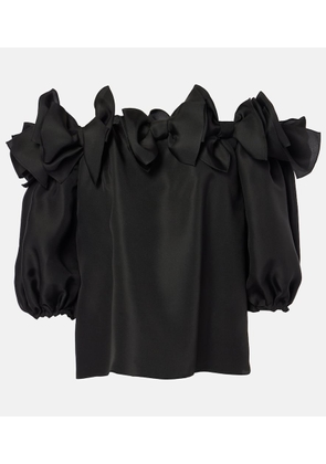 Carolina Herrera Off-shoulder silk top