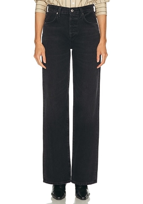 Citizens of Humanity Annina Straight Leg Jeans in Raine - Black. Size 23 (also in 25, 26, 28, 29, 30).