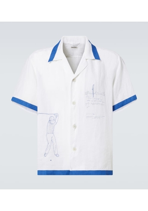 Bode Club Champion embroidered linen shirt