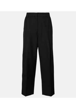 Toteme High-rise twill straight pants