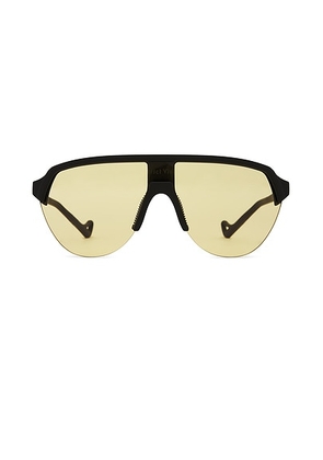 District Vision Nagata Speed Blade Sunglasses in Black & D+ Sports Yellow - Yellow. Size all.