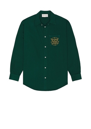Drôle De Monsieur La Chemise Slogan Shirt in Dark Green - Green. Size M (also in ).