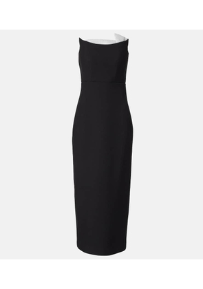 Roland Mouret Embellished bustier midi dress