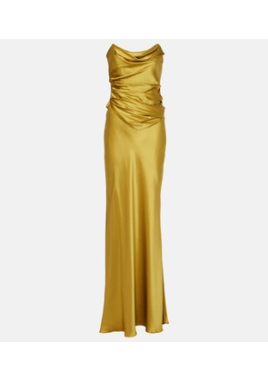 The Sei Silk satin bustier gown