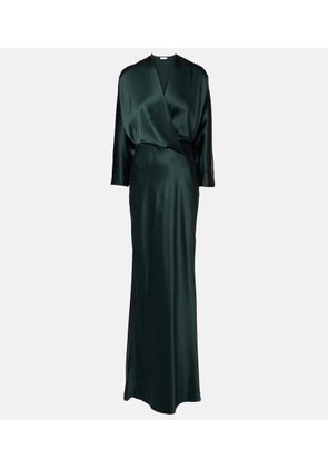 The Sei Silk satin wrap gown