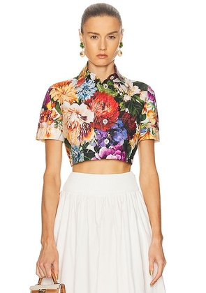 Dolce & Gabbana Short Sleeve Top in Multi - Green,Orange. Size 36 (also in ).