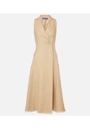 Ralph Lauren Collection Silk and linen midi dress
