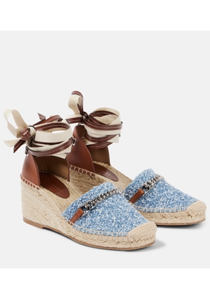 Stella McCartney Gaia denim boucle espadrilles