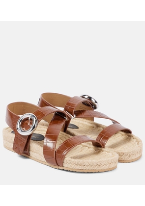 Stella McCartney Gaia S-Wave leather espadrille sandals