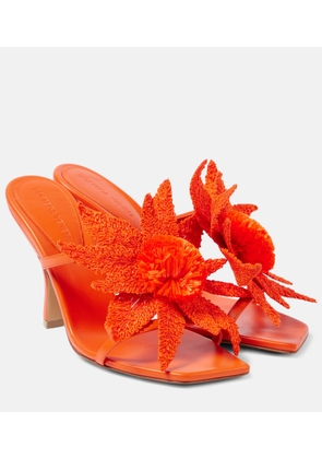 Bottega Veneta Adam raffia-trimmed leather mules