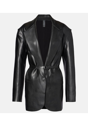 Norma Kamali Oversized faux leather blazer
