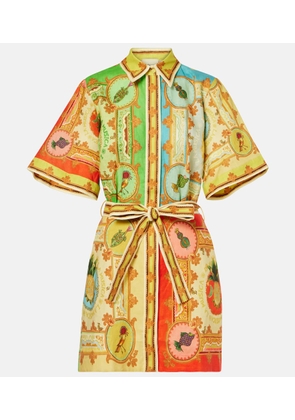 Alemais La Musica printed linen shirt dress