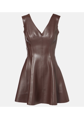Norma Kamali Faux leather minidress
