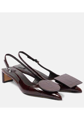 Jacquemus Duelo 40 leather slingback pumps