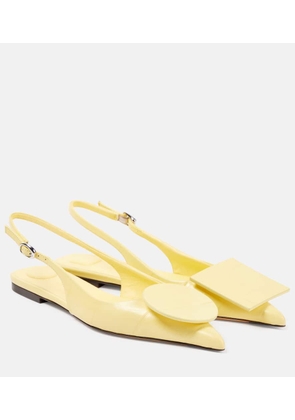 Jacquemus Les Slingbacks Duelo leather ballet flats