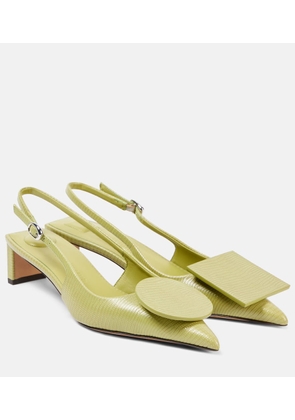 Jacquemus Duelo 40 leather slingback pumps