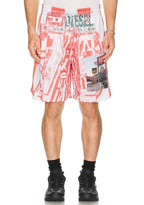 Diesel P-Kurt Short in Formula Red - Red. Size L (also in S, XL/1X).