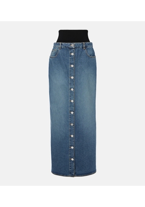 Alaia Denim maxi skirt