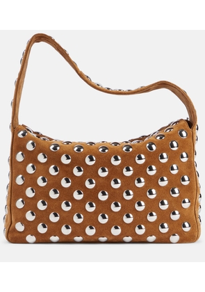 Khaite Elena studded suede shoulder bag
