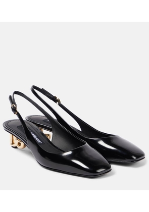 Dolce&Gabbana Jackie DG 40 patent leather slingback pumps