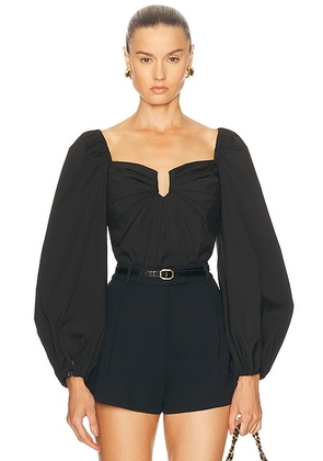 Carolina Herrera Sweetheart Top in Black - Black. Size 0 (also in 2, 4, 6).