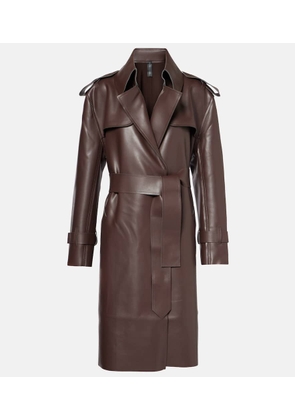 Norma Kamali Faux leather trench coat