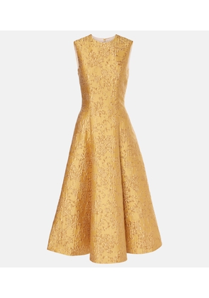 Emilia Wickstead Mara floral embossed jacquard midi dress