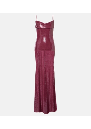 Alex Perry Sequined corset gown