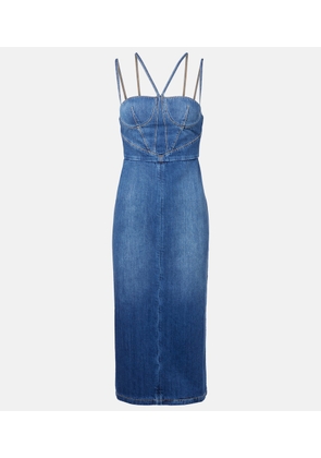 Nensi Dojaka Denim corset dress