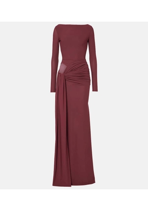 Alex Perry Draped crepe jersey gown