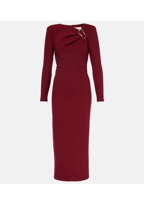 Roland Mouret Long-sleeved crepe midi dress