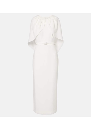 Roland Mouret Caped satin crepe midi dress