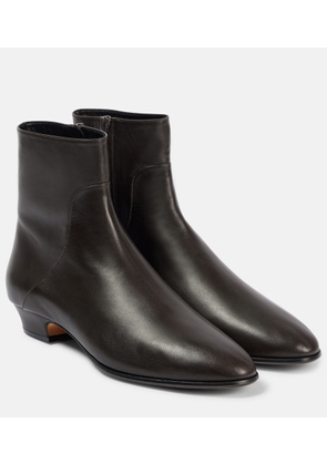 The Row Awar 25 leather ankle boots